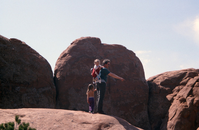 Family mountain hiking