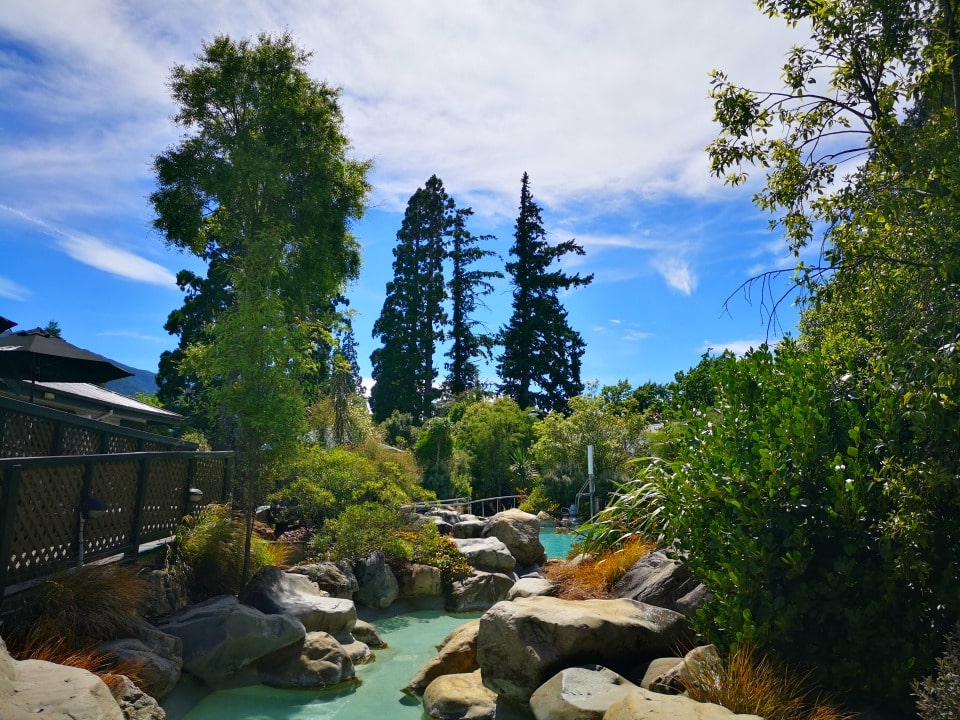 inside the grounds of hammer springs thermal spa